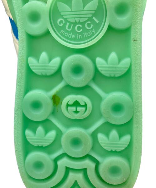 GUCCI（グッチ）GUCCI (グッチ) adidas (アディダス) ガゼル/ローカットスニーカー ブルー サイズ:25.5の古着・服飾アイテム