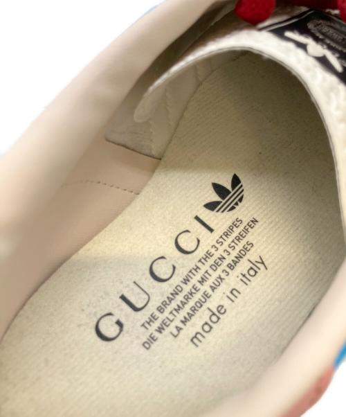GUCCI（グッチ）GUCCI (グッチ) adidas (アディダス) ガゼル/ローカットスニーカー ブルー サイズ:25.5の古着・服飾アイテム