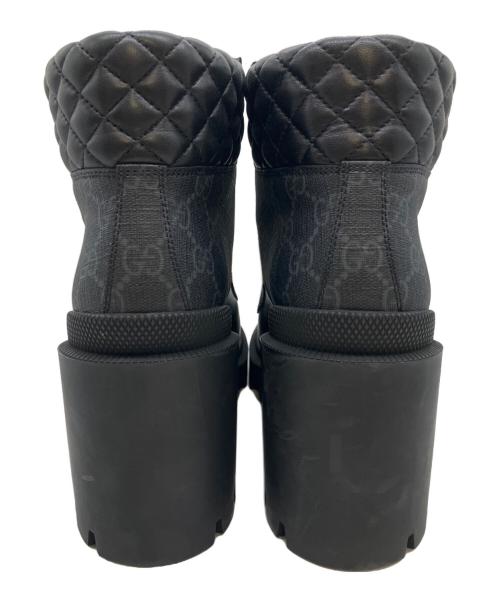GUCCI（グッチ）GUCCI (グッチ) Trip アンクルブーツ/GGスプリーム/ショートブーツ ブラック サイズ:38の古着・服飾アイテム