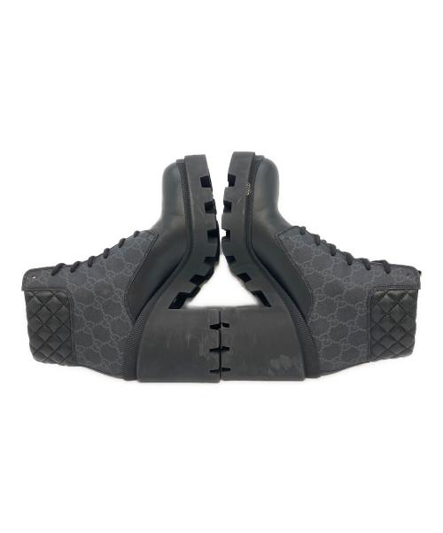 GUCCI（グッチ）GUCCI (グッチ) Trip アンクルブーツ/GGスプリーム/ショートブーツ ブラック サイズ:38の古着・服飾アイテム