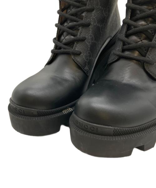 GUCCI（グッチ）GUCCI (グッチ) Trip アンクルブーツ/GGスプリーム/ショートブーツ ブラック サイズ:38の古着・服飾アイテム
