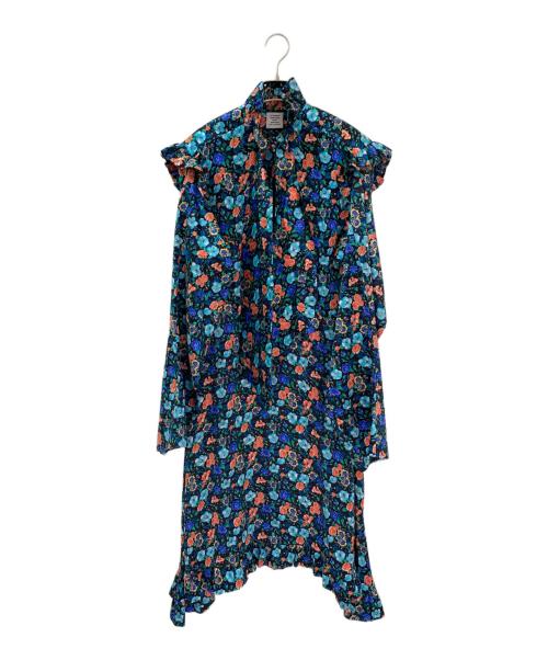 VETEMENTS（ヴェトモン）VETEMENTS (ヴェトモン) 花柄ワンピース ブルー サイズ:XSの古着・服飾アイテム