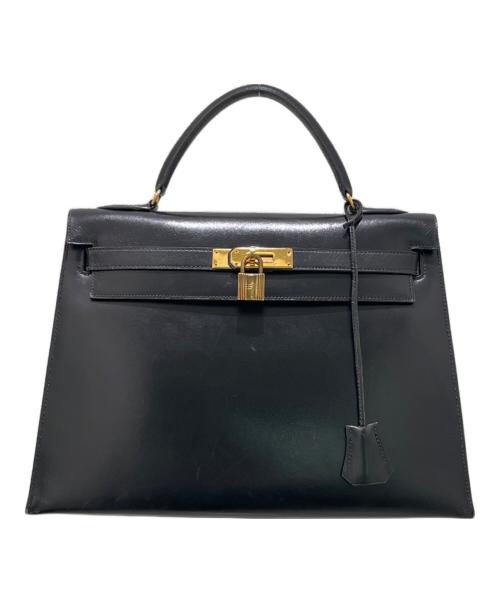 HERMES（エルメス）HERMES (エルメス) ケリー32 外縫い ブラック×ゴールド金具 サイズ:32の古着・服飾アイテム