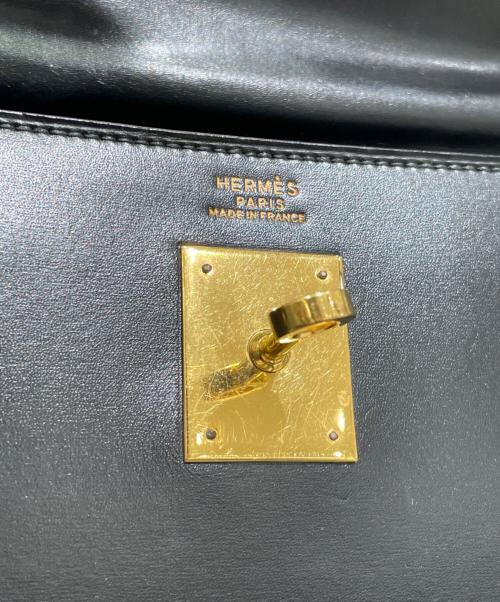 HERMES（エルメス）HERMES (エルメス) ケリー32 外縫い ブラック×ゴールド金具 サイズ:32の古着・服飾アイテム