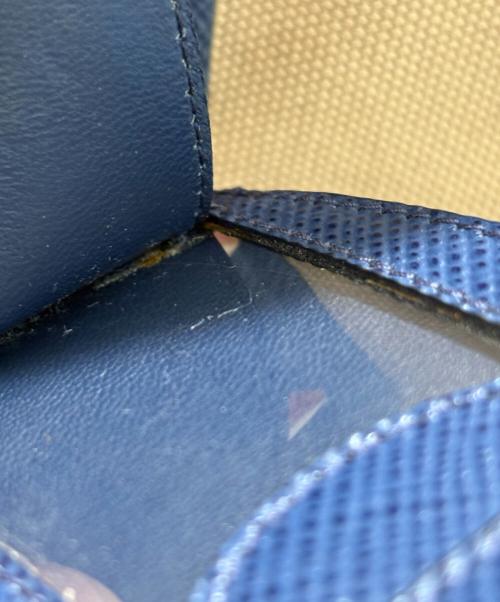 PRADA（プラダ）PRADA (プラダ) ドゥーブレ トートバッグ ベージュ×ブルーの古着・服飾アイテム