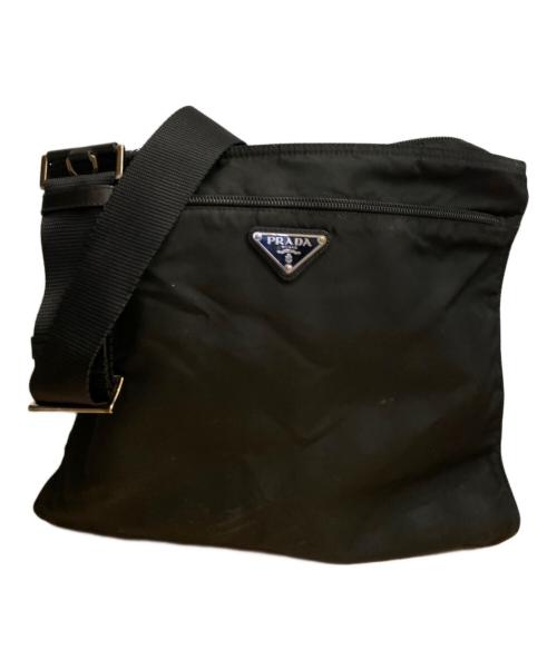 PRADA（プラダ）PRADA (プラダ) ナイロンショルダーバッグ ブラックの古着・服飾アイテム