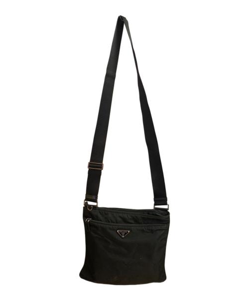 PRADA（プラダ）PRADA (プラダ) ナイロンショルダーバッグ ブラックの古着・服飾アイテム