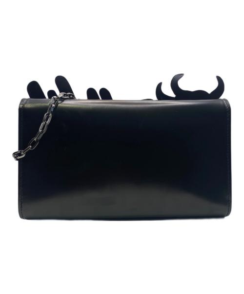 UNDERCOVER（アンダーカバー）UNDERCOVER (アンダーカバー) チェーンレザーバッグ ブラックの古着・服飾アイテム