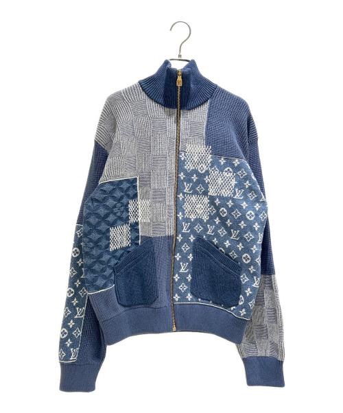 LOUIS VUITTON（ルイ ヴィトン）LOUIS VUITTON (ルイ ヴィトン) ジップアップパッチワークトラックトップ 1AIMAC ブルー サイズ:L 未使用品の古着・服飾アイテム