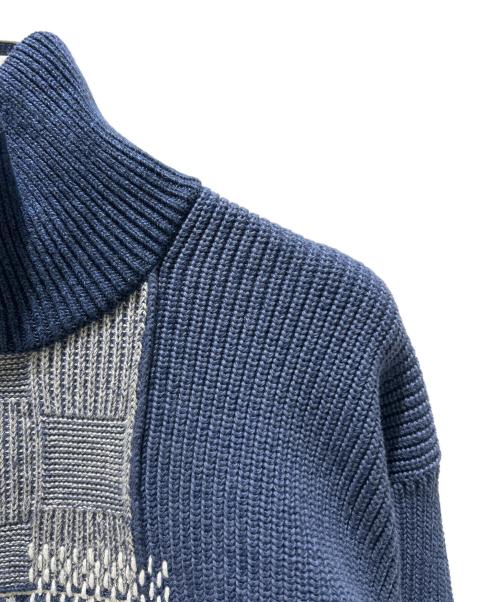 LOUIS VUITTON（ルイ ヴィトン）LOUIS VUITTON (ルイ ヴィトン) ジップアップパッチワークトラックトップ 1AIMAC ブルー サイズ:L 未使用品の古着・服飾アイテム