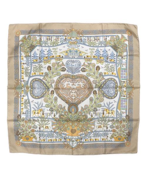 HERMES（エルメス）HERMES (エルメス) カレ90 ベージュ サイズ:90の古着・服飾アイテム