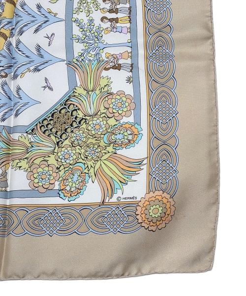 HERMES（エルメス）HERMES (エルメス) カレ90 ベージュ サイズ:90の古着・服飾アイテム
