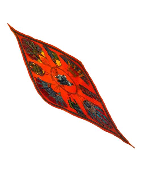 HERMES（エルメス）HERMES (エルメス) プリーツスカーフ オレンジの古着・服飾アイテム