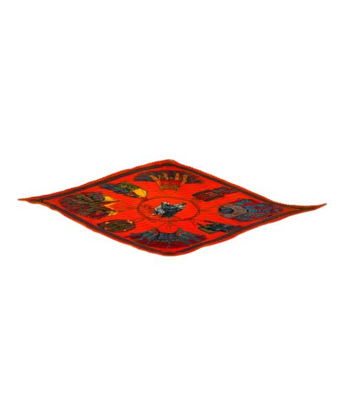 HERMES（エルメス）HERMES (エルメス) プリーツスカーフ オレンジの古着・服飾アイテム