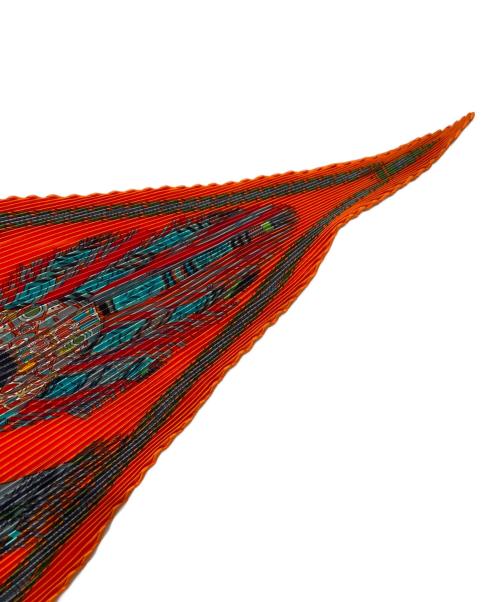 HERMES（エルメス）HERMES (エルメス) プリーツスカーフ オレンジの古着・服飾アイテム