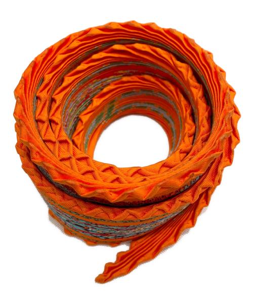 HERMES（エルメス）HERMES (エルメス) プリーツスカーフ オレンジの古着・服飾アイテム