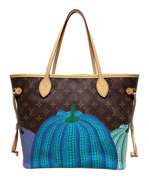 LOUIS VUITTON（ルイ ヴィトン）LOUIS VUITTON (ルイ ヴィトン) 草間彌生 (クサマヤヨイ) LV×YK モノグラム パンプキン ネヴァーフルMM M46468 ブラウン サイズ:MMの古着・服飾アイテム