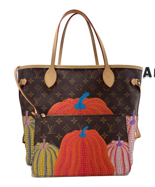 LOUIS VUITTON（ルイ ヴィトン）LOUIS VUITTON (ルイ ヴィトン) 草間彌生 (クサマヤヨイ) LV×YK モノグラム パンプキン ネヴァーフルMM M46468 ブラウン サイズ:MMの古着・服飾アイテム