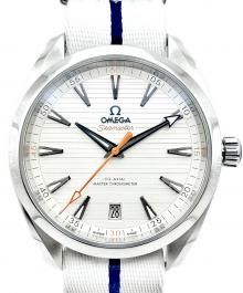 OMEGA（オメガ）の古着「Seamaster Aqua Terra Co-Axial Master Chronometer Golf Edition シーマスター アクアテラ コーアクシャル マスター クロノメーター ゴルフエディション Ref.220.12.41.21.02.003 ホワイト文字盤」｜白文字盤