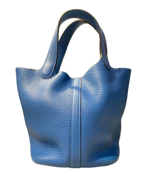 HERMES（エルメス）HERMES (エルメス) ピコタンロックPM ハンドバッグ ブルー系の古着・服飾アイテム