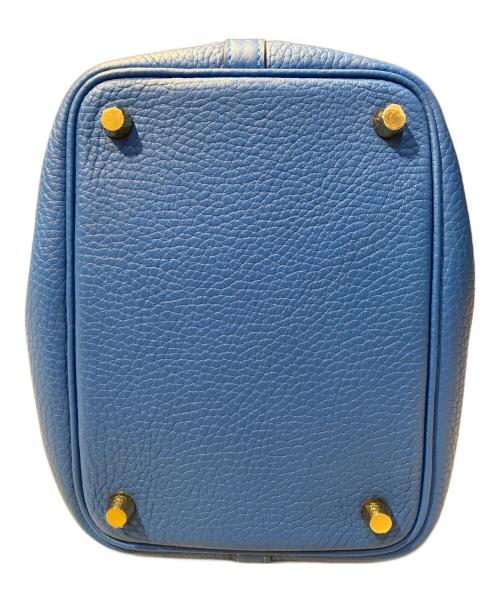 HERMES（エルメス）HERMES (エルメス) ピコタンロックPM ハンドバッグ ブルー系の古着・服飾アイテム