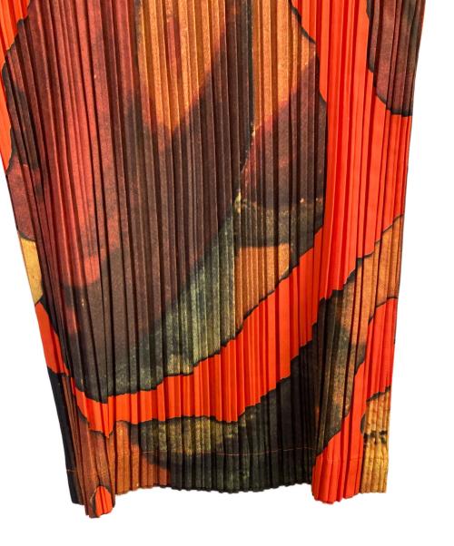 ISSEY MIYAKE（イッセイミヤケ）ISSEY MIYAKE (イッセイミヤケ) ノースリーブプリーツブラウス オレンジ サイズ:Mの古着・服飾アイテム