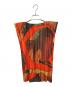 ISSEY MIYAKE (イッセイミヤケ) ノースリーブプリーツブラウス オレンジ サイズ:M：40000円