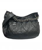 CHANELシャネル）の古着「ココプリーツ2WAYホーボーバッグ」｜ブラック