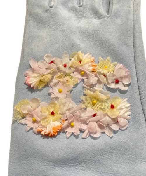 CHANEL（シャネル）CHANEL (シャネル) ココマークフラワーグローブ スカイブルー サイズ:7 1/2の古着・服飾アイテム