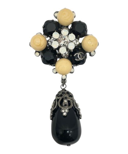 CHANEL（シャネル）CHANEL (シャネル) ココマーク フェイクパールブローチ ブラックの古着・服飾アイテム