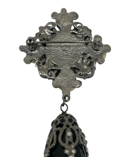 CHANEL（シャネル）CHANEL (シャネル) ココマーク フェイクパールブローチ ブラックの古着・服飾アイテム