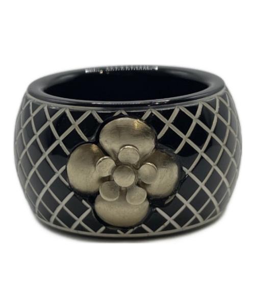 CHANEL（シャネル）CHANEL (シャネル) カメリアリング ブラック サイズ:13号の古着・服飾アイテム