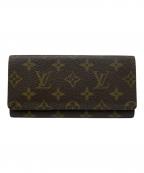 LOUIS VUITTONルイ ヴィトン）の古着「ポルトサークルバイフォールド/ポルト・円」｜ブラウン