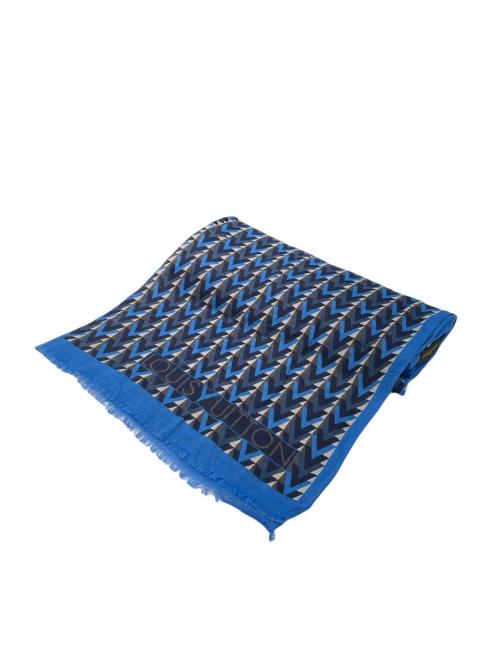 LOUIS VUITTON（ルイ ヴィトン）LOUIS VUITTON (ルイ ヴィトン) エシャルプ ショール ブルーの古着・服飾アイテム