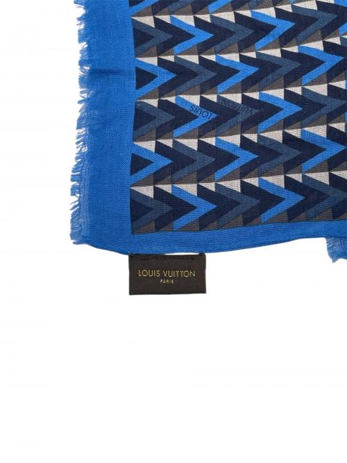 LOUIS VUITTON（ルイ ヴィトン）LOUIS VUITTON (ルイ ヴィトン) エシャルプ ショール ブルーの古着・服飾アイテム