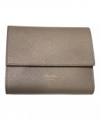 CELINEセリーヌ）の古着「コンパクトウォレット」｜グレージュ