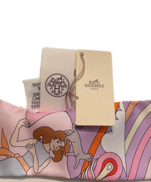 HERMES（エルメス）HERMES (エルメス) ツィリー/CARRES VOLANTS（空飛ぶカレ） バイオレット×ピンクの古着・服飾アイテム