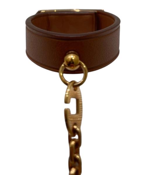 HERMES（エルメス）HERMES (エルメス) ケリーグローブホルダー ブラウン×ゴールド金具の古着・服飾アイテム