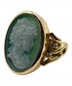 NO BRANDノーブランド）の古着「カメオリング/K18/ストーンカメオ×ダイヤモンド」