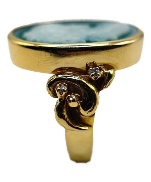 NO BRAND（ノーブランド）NO BRAND (ノーブランド) カメオリング/K18/ストーンカメオ×ダイヤモンド サイズ:52の古着・服飾アイテム