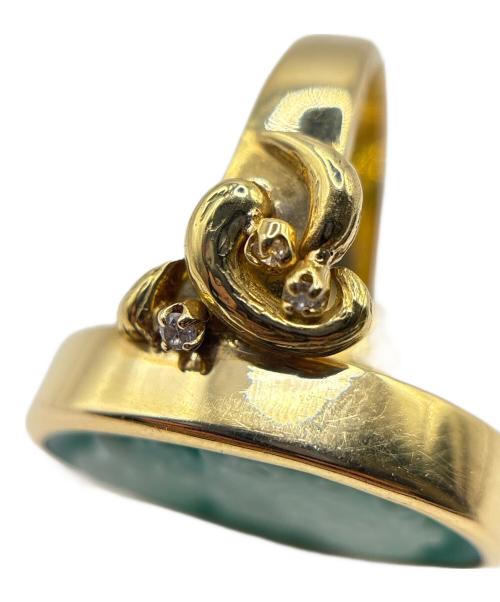 NO BRAND（ノーブランド）NO BRAND (ノーブランド) カメオリング/K18/ストーンカメオ×ダイヤモンド サイズ:52の古着・服飾アイテム