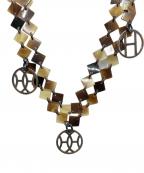 HERMESエルメス）の古着「バッファローホーン ディーヴァ ネックレス」｜ブラウン×シルバー金具