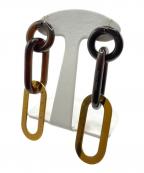 HERMESエルメス）の古着「メタルピアス」｜ブラウン×ゴールド