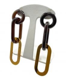 HERMES（エルメス）の古着「メタルピアス」｜ブラウン×ゴールド