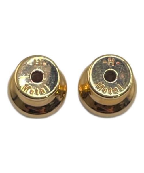 HERMES（エルメス）HERMES (エルメス) メタルピアス ブラウン×ゴールドの古着・服飾アイテム