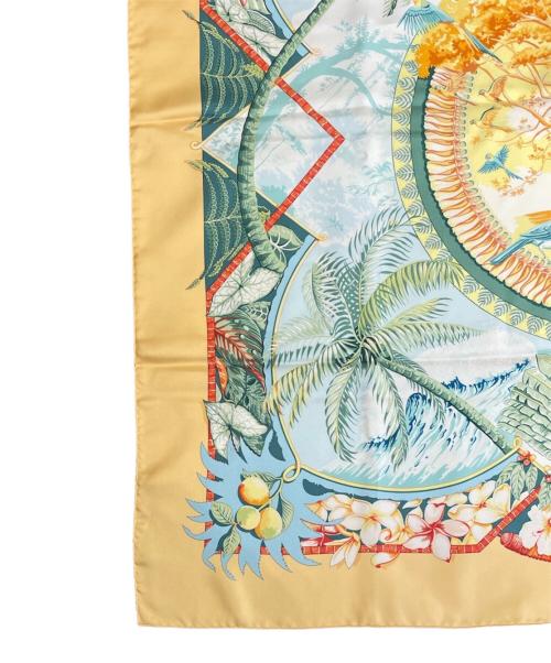 HERMES（エルメス）HERMES (エルメス) カレ90 イエロー×オレンジ サイズ:90の古着・服飾アイテム