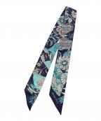 HERMESエルメス）の古着「ツィリー/Fleurs Et Papillons De Tissus(花咲く織物)」｜ブルー