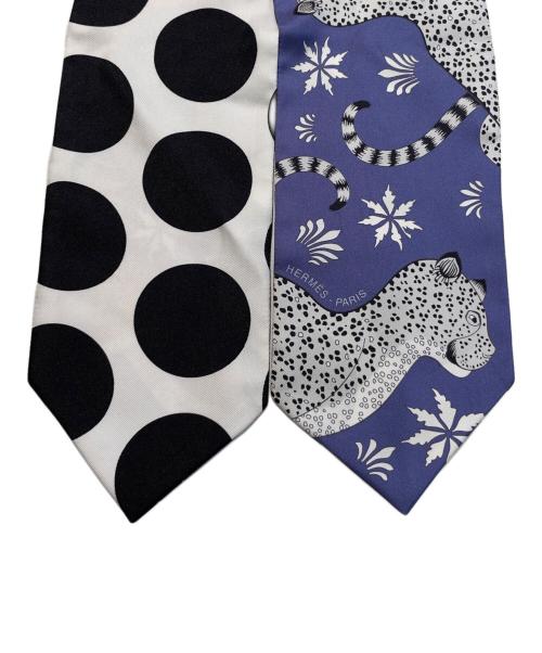 HERMES（エルメス）HERMES (エルメス) マキシツィリー/ LES LEOPARDS/レオパード ブルーの古着・服飾アイテム