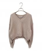 EVERYDAY I LIKE.エヴリデイ アイ ライク）の古着「Vネックニット」｜ベージュ