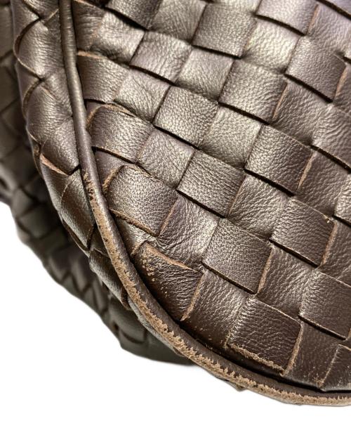 BOTTEGA VENETA（ボッテガベネタ）BOTTEGA VENETA (ボッテガベネタ) イントレチャート/サッチェル ハンドバッグ ブラウンの古着・服飾アイテム